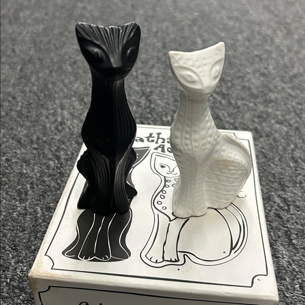 Jonathan Adler Black and White Cat Salt and Pepper set